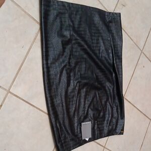 New Faux Leather Alligator Midi Skirt Never Worn.very Soft
